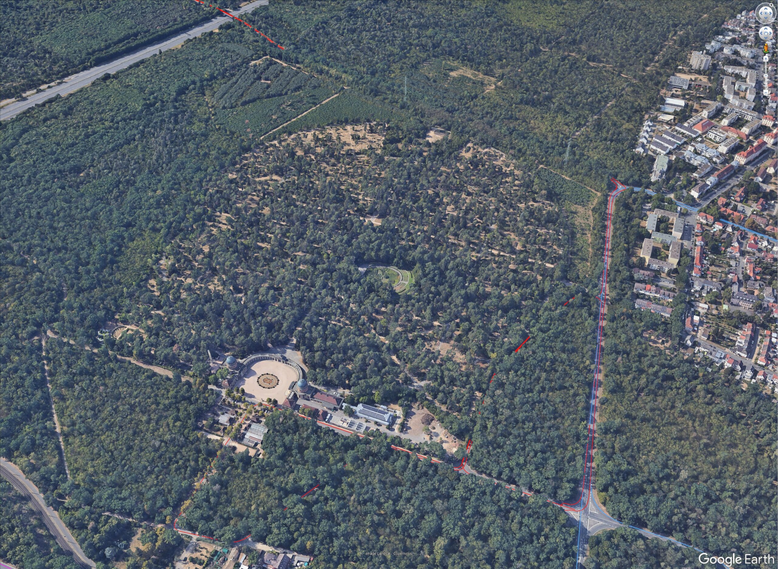 Tree canopy blocking satellite signals