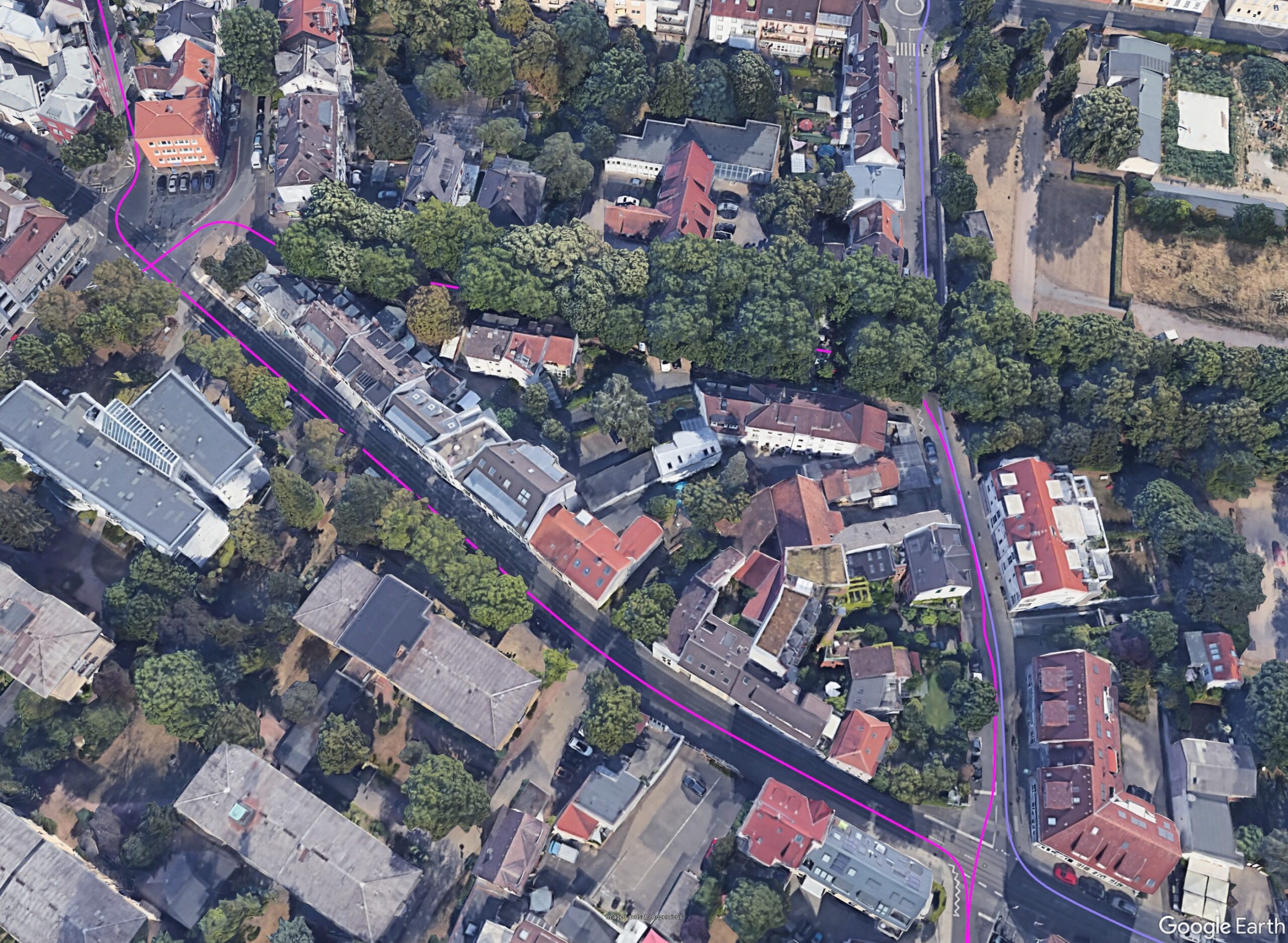 Forest road test route in central Germany