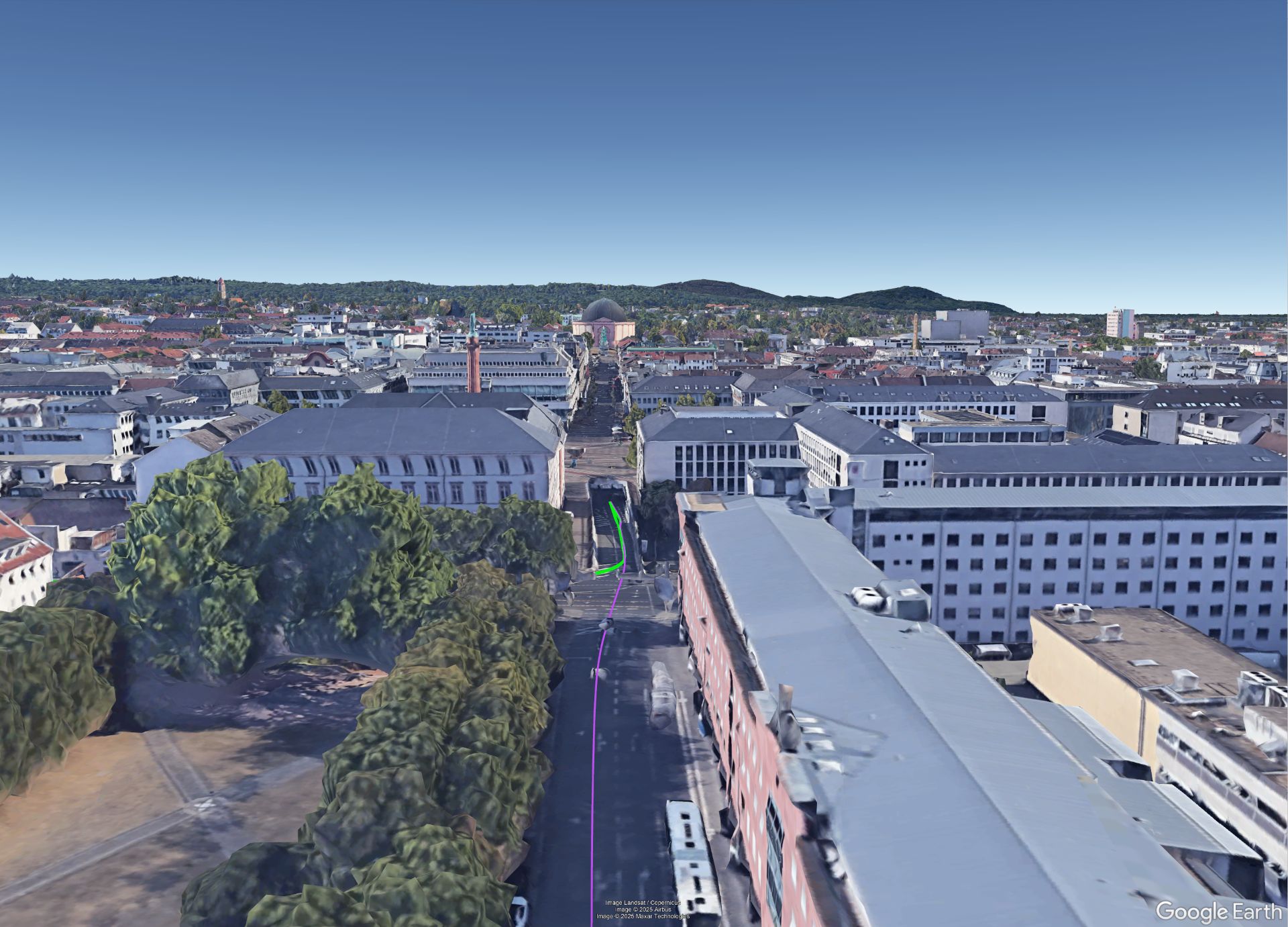 Tunnel entrance during positioning test drive