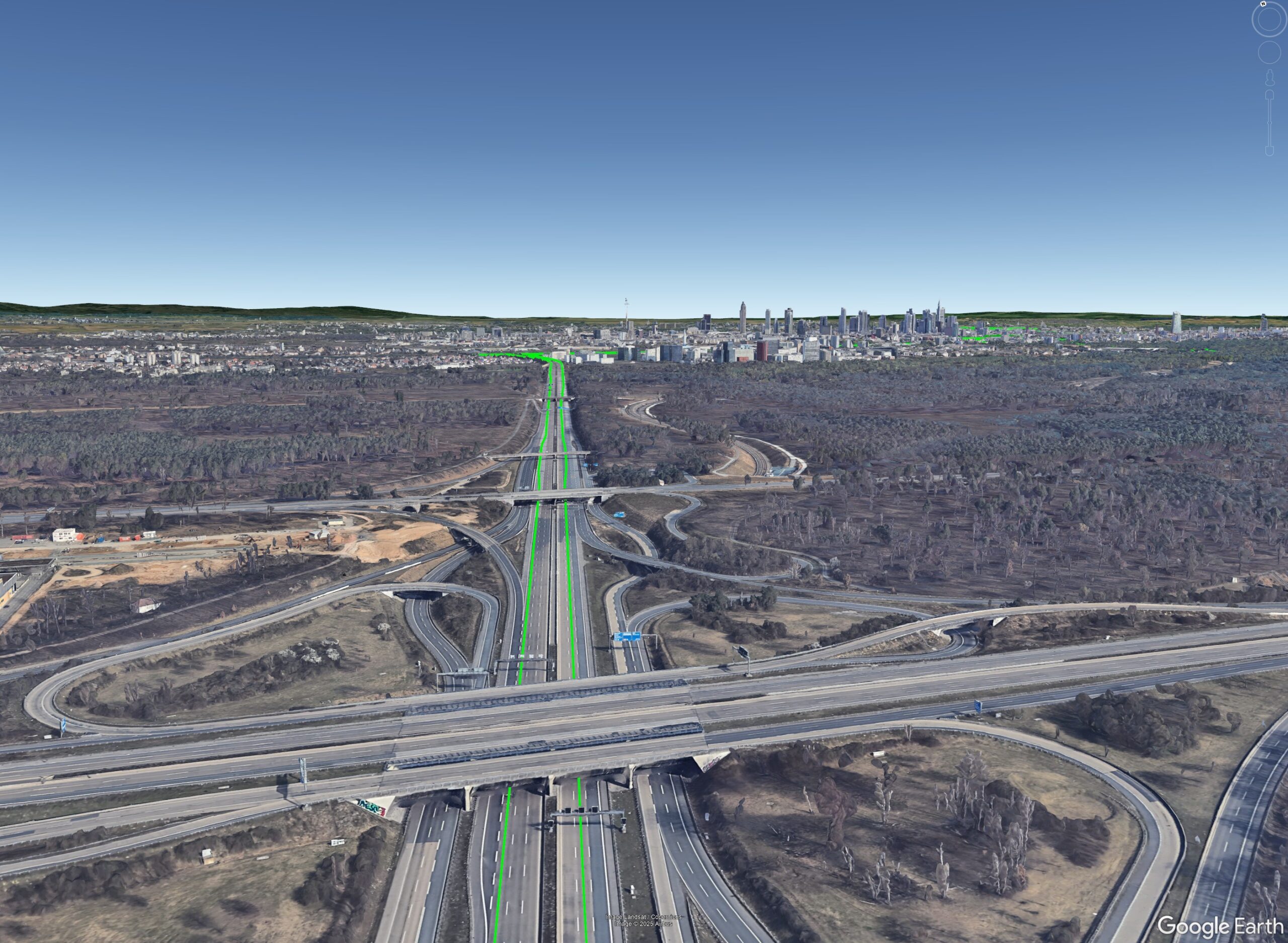 GNSS positioning under a bridge overpass