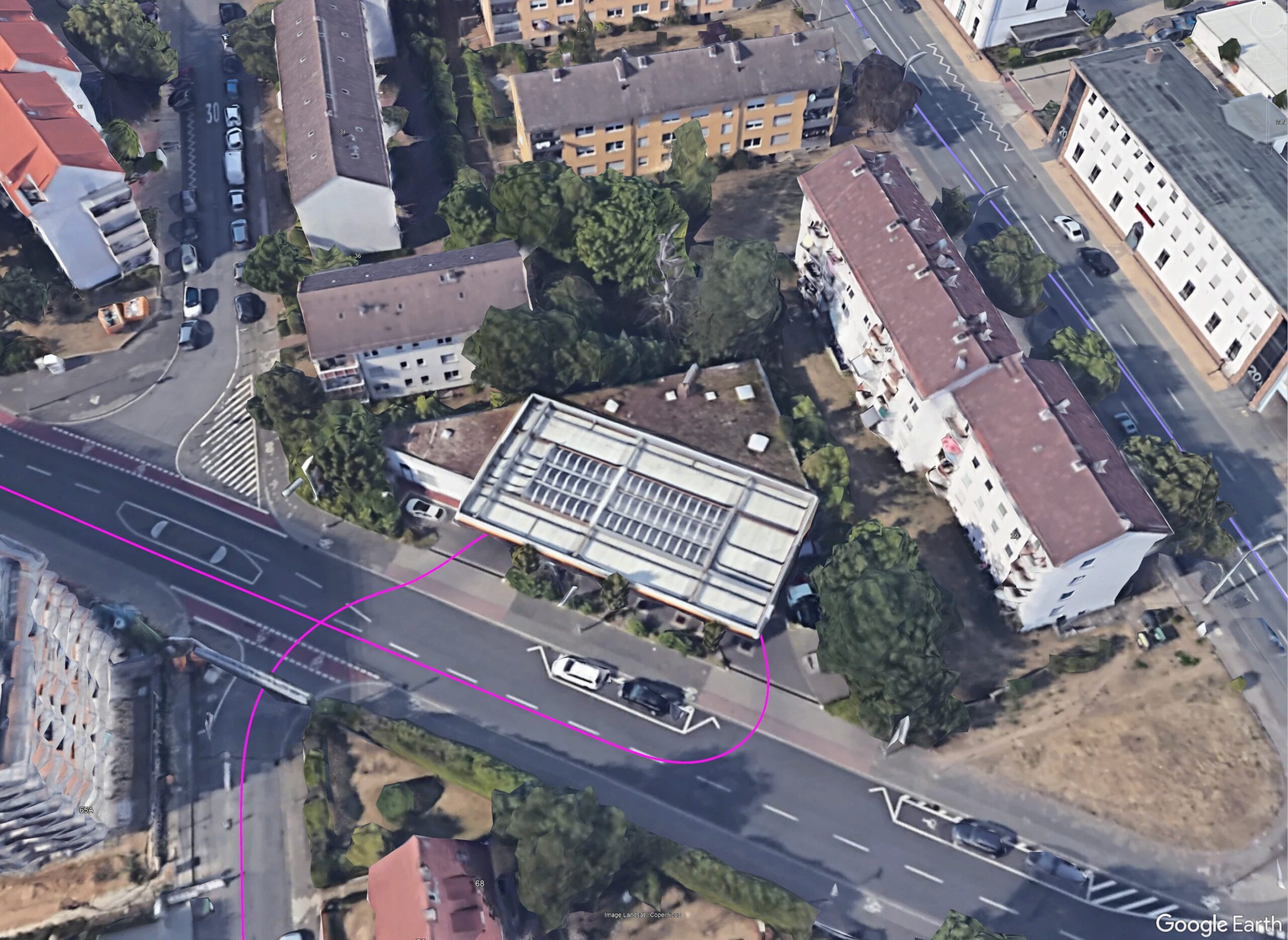 Underpass exit with satellite reacquisition