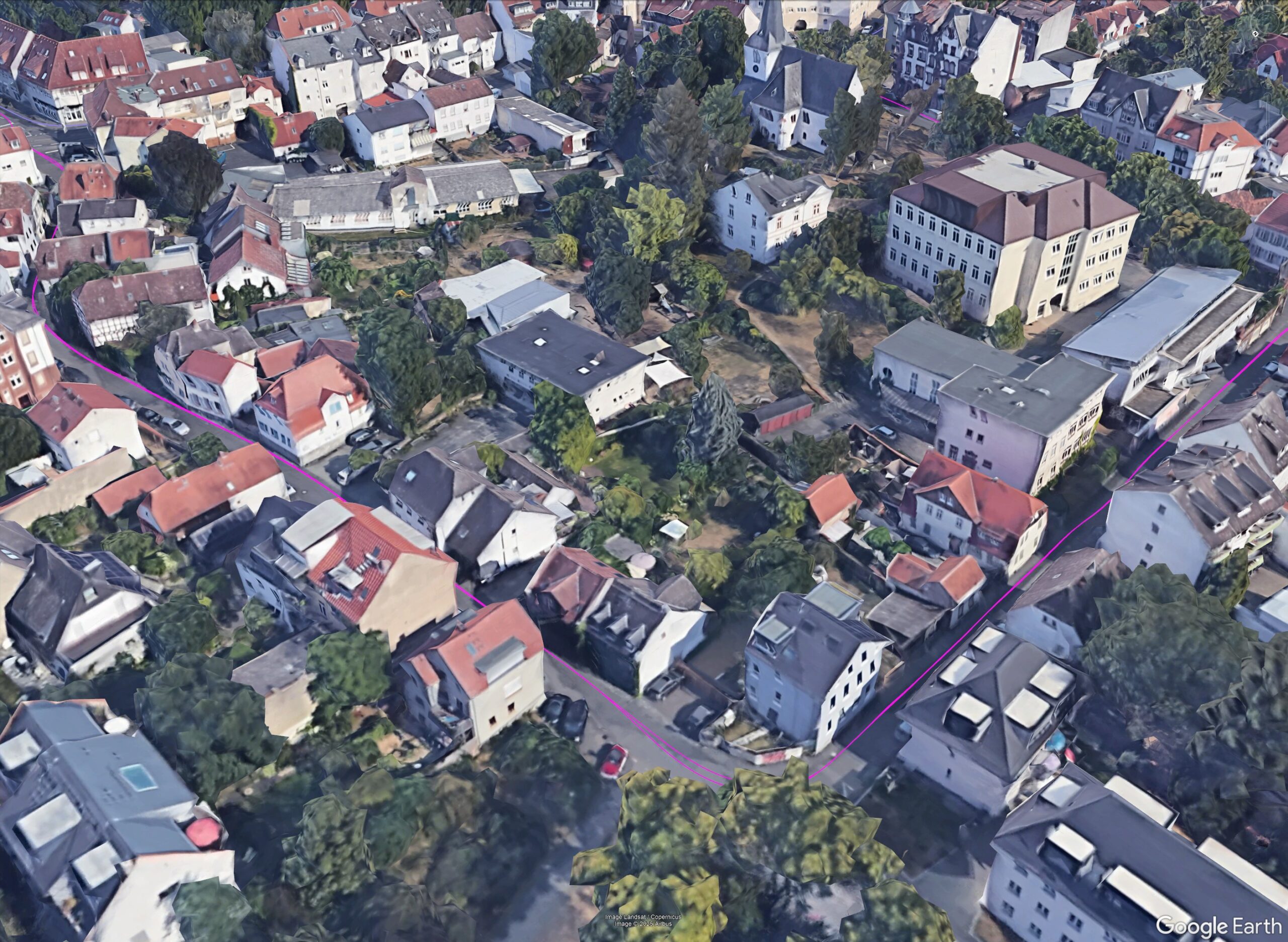 Urban test drive through European city centre